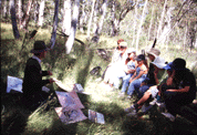 Dan working with students visiting Kosciuszko National Park - Photo: Kosciuszko Education Centre